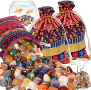 Trommelsteni Naturali con Tessitura Colorata in Diverse Dimensioni - 500 Gram