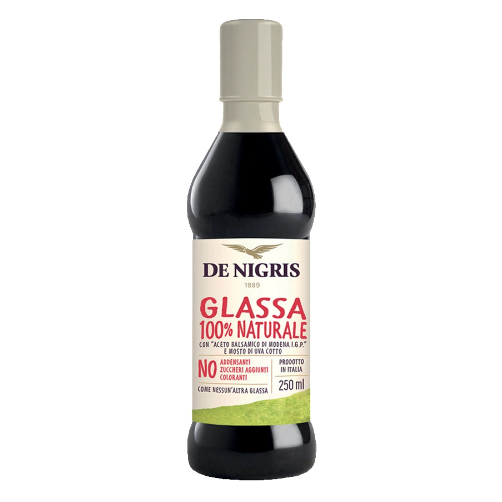 De nigris glassa naturale di aceto balsamico di modena igp e mosto d'uva 6 pezzi