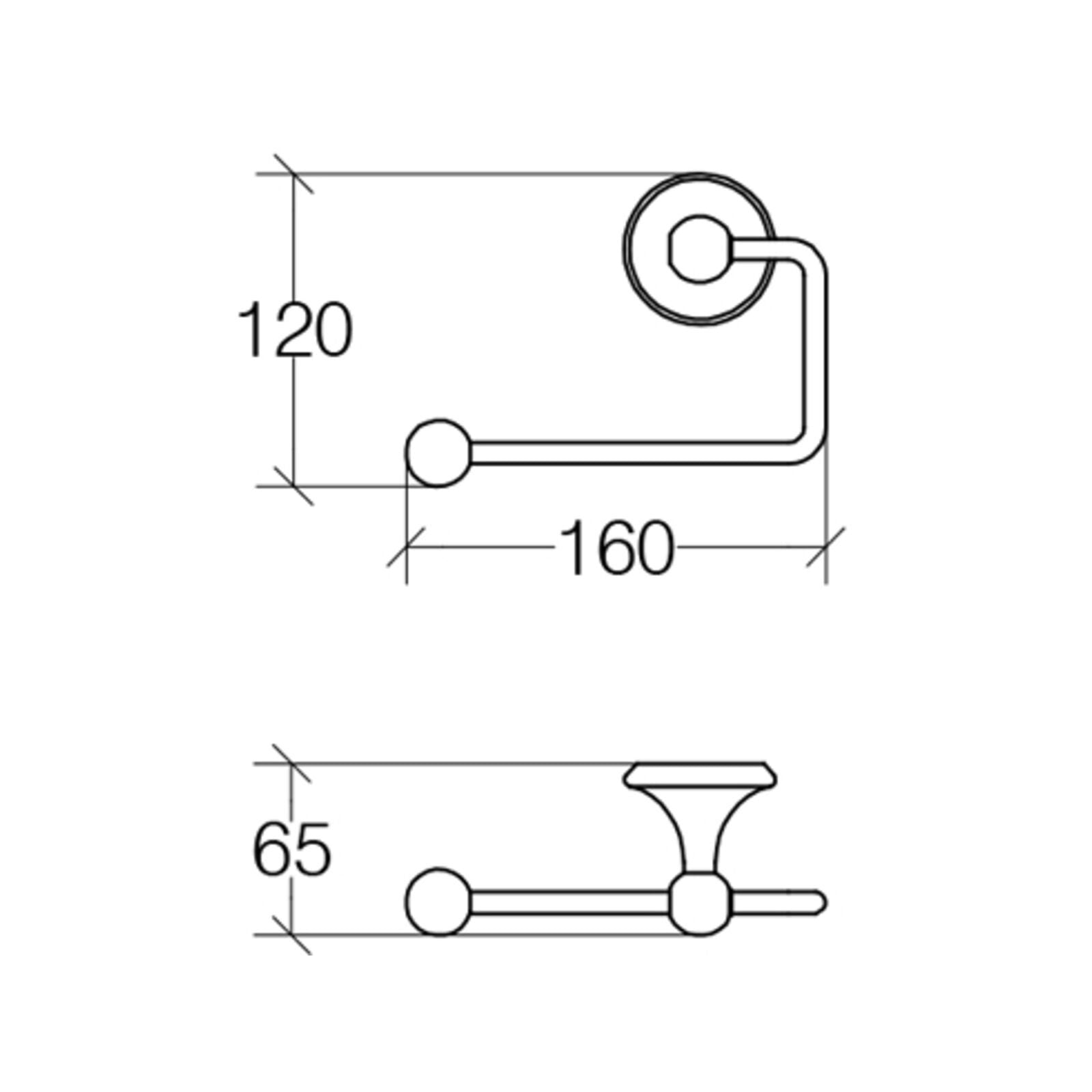 Lineabeta - Portarotolo Venessia in ottone cromato