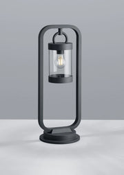 SAMBESI PALO LED DA ESTERNO LANTERNA CON SENSORE CREPUSCOLARE METALLO ANTRACITE H. 60CM 1 LUCE ATTACCO E27
