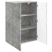 Armadietto a Muro | Mobiletto a muro Grigio Cemento 66 x 34,5 x 90 cm