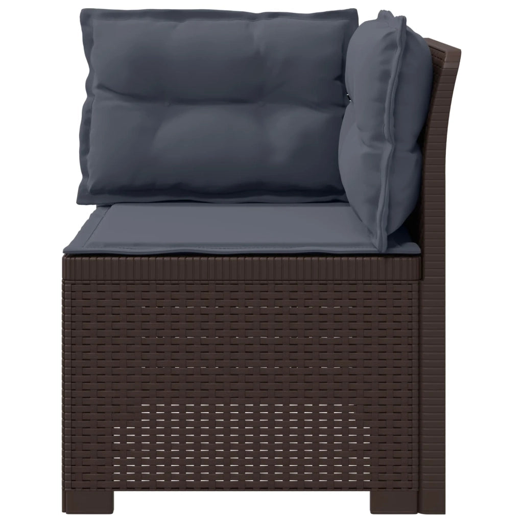 Divano da esterno-Divano da Giardino a 1 Posto con Cuscini Aspetto Rattan PP 850449