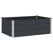 Letto rialzato da giardino Nero 150 x 100 x 54 cm alluminio 42038982