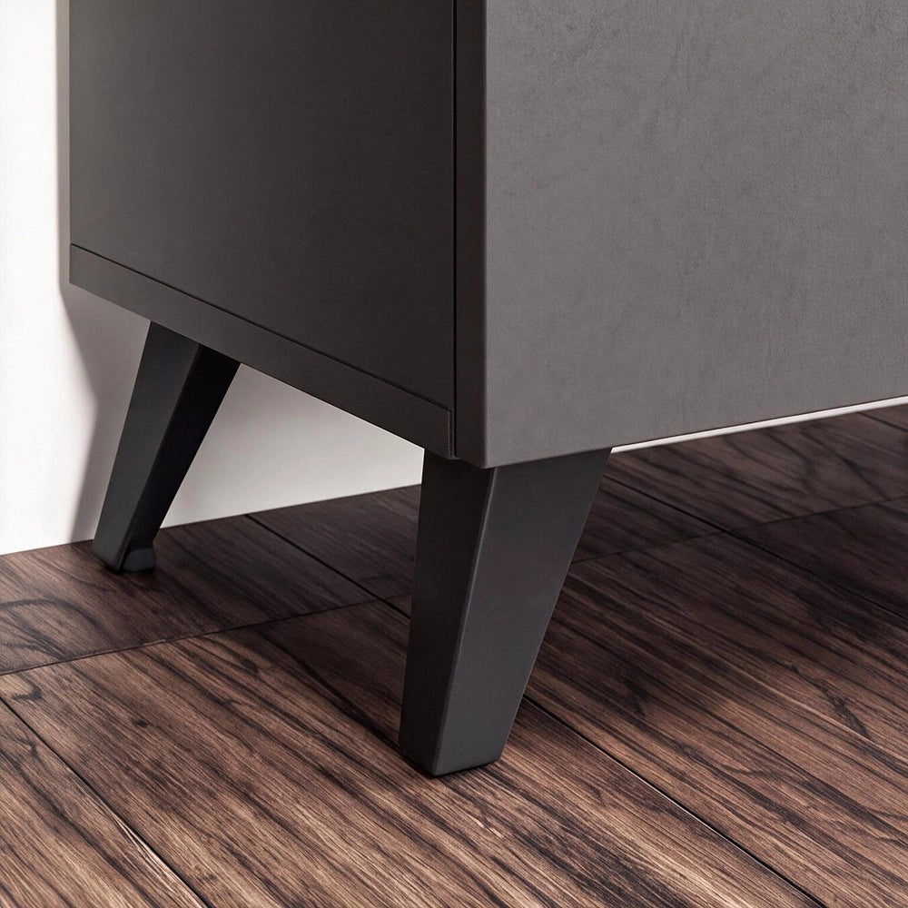 Mobile porta Tv 3 ante Polan 181x42x72h colore ardesia piombo