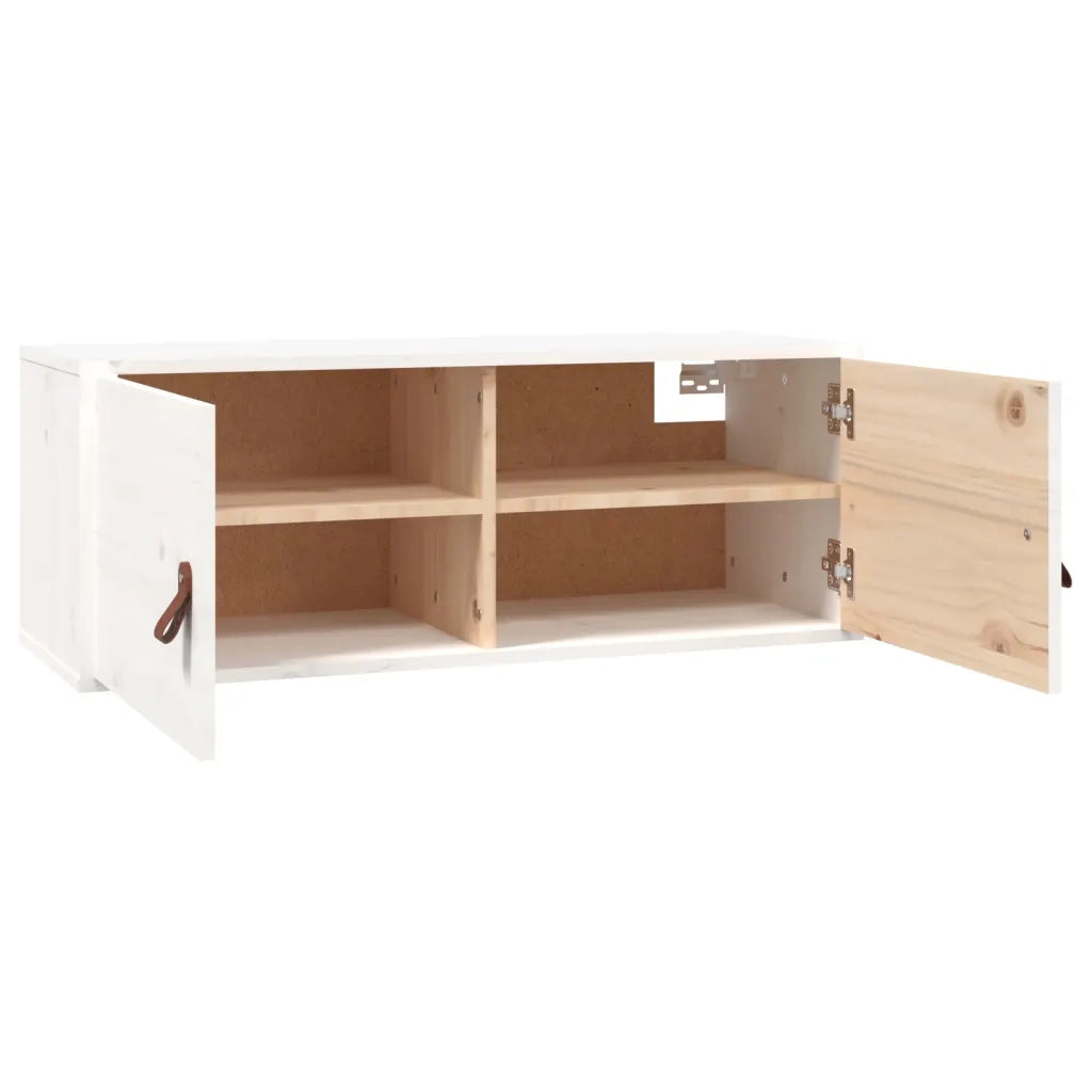 Pensili 2 pz Bianchi 80x30x30 cm in Legno Massello di Pino CFW5869882