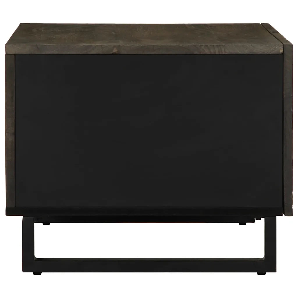 Tavolino da Salotto Nero 80x50x40 cm in Legno Massello di Mango 4017689