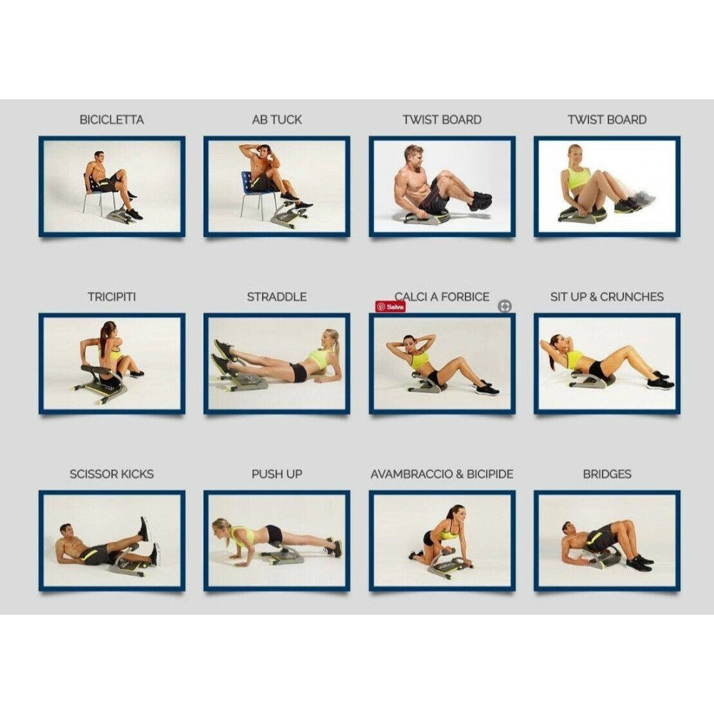 Trade Shop - Attrezzo Multifunzione Allenamento Addominali Fitness Muscoli Esercizi Home Gym -