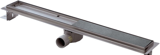 Canalina sifonata a pavimento piastrellabile 12,5x80