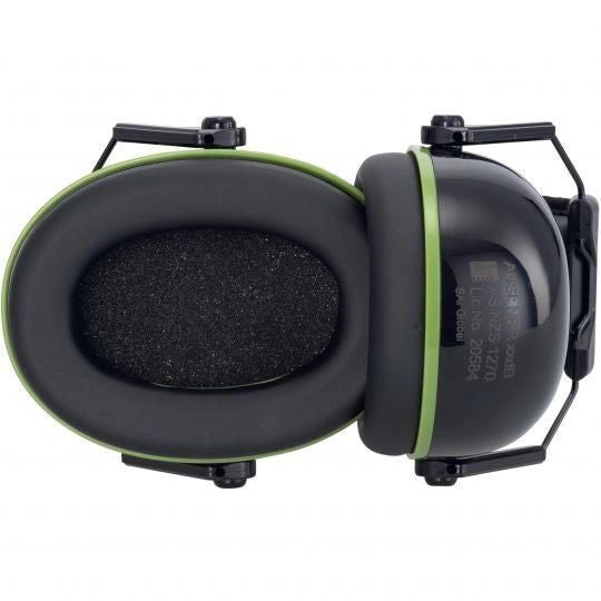 Uvex 1101928807 K10 Cuffie Antirumore Pieghevoli SNR 30 dB Cuscinetti Memory Foam EN 352-1 colore Nero Verde