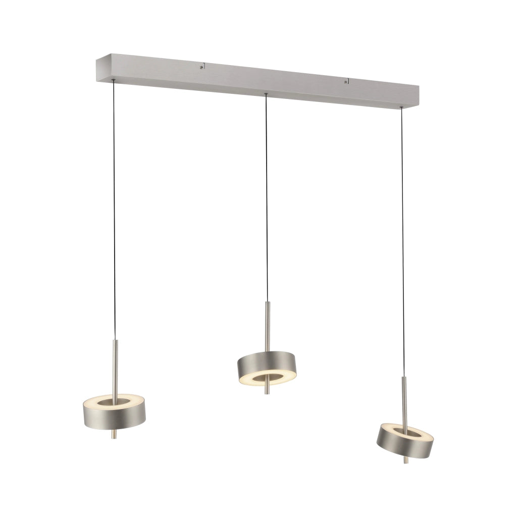 Lampada sospesa LED argento 95cm 3x9W CCT Neuhaus