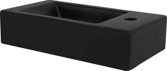 Wastafel Reclinata Forma 46x26x11 cm Nero Ceramica