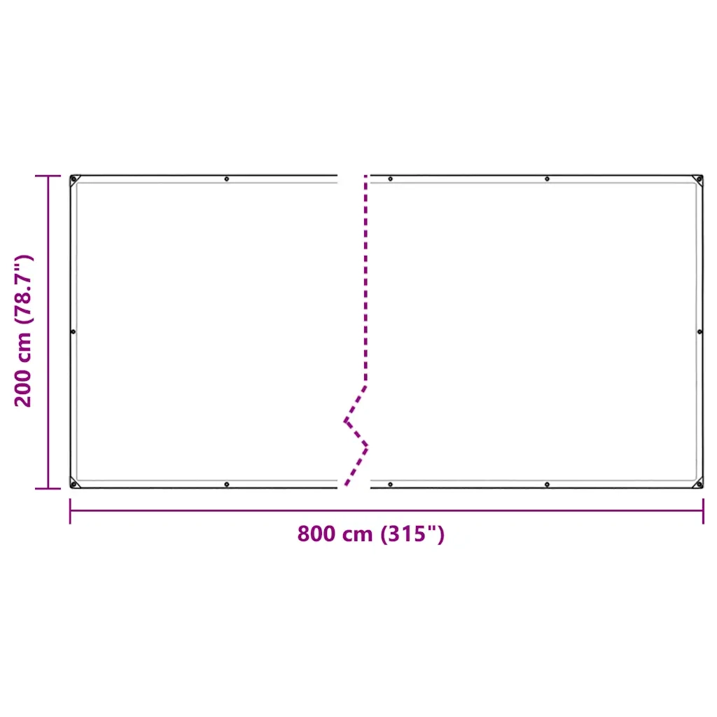 Telone Trasparente con Occhielli 2x8 m in Polietilene
