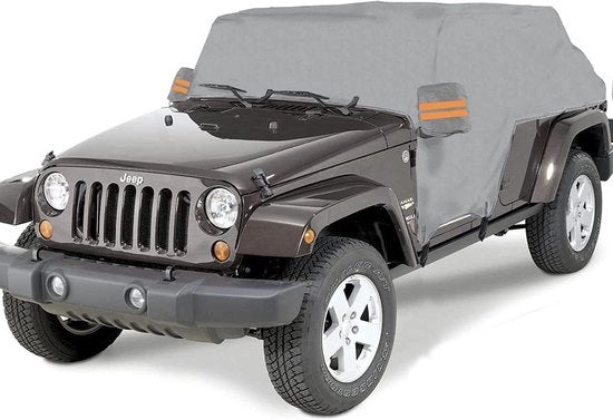 Cappotto di protezione per Jeep Wrangler 4 porte (1987-2021) - Impermeabile, resistente ai graffi e protezione UV, grigio