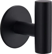 2 Pezzi di Appendiabiti Autoadesivi, Viti da Parete in Acciaio Inox per Appendere Cappotto, Cappello, Asciugamano, Cappotto da Bagno, Nero