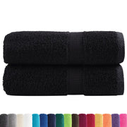 Asciugamani per Ospiti SOLUND 2 pz Neri 30x50 cm 600 g/m² 137422