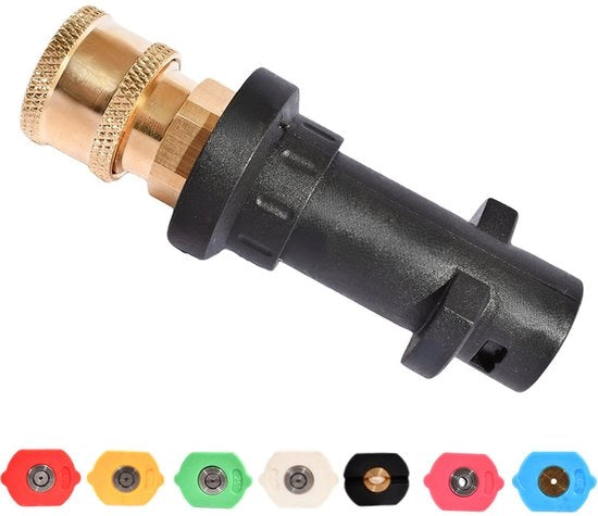 Adattatore per pompa ad alta pressione per schiuma 1/4 pollici rapida con connessione 7 colori per sfera di spruzzo per autolavaggio