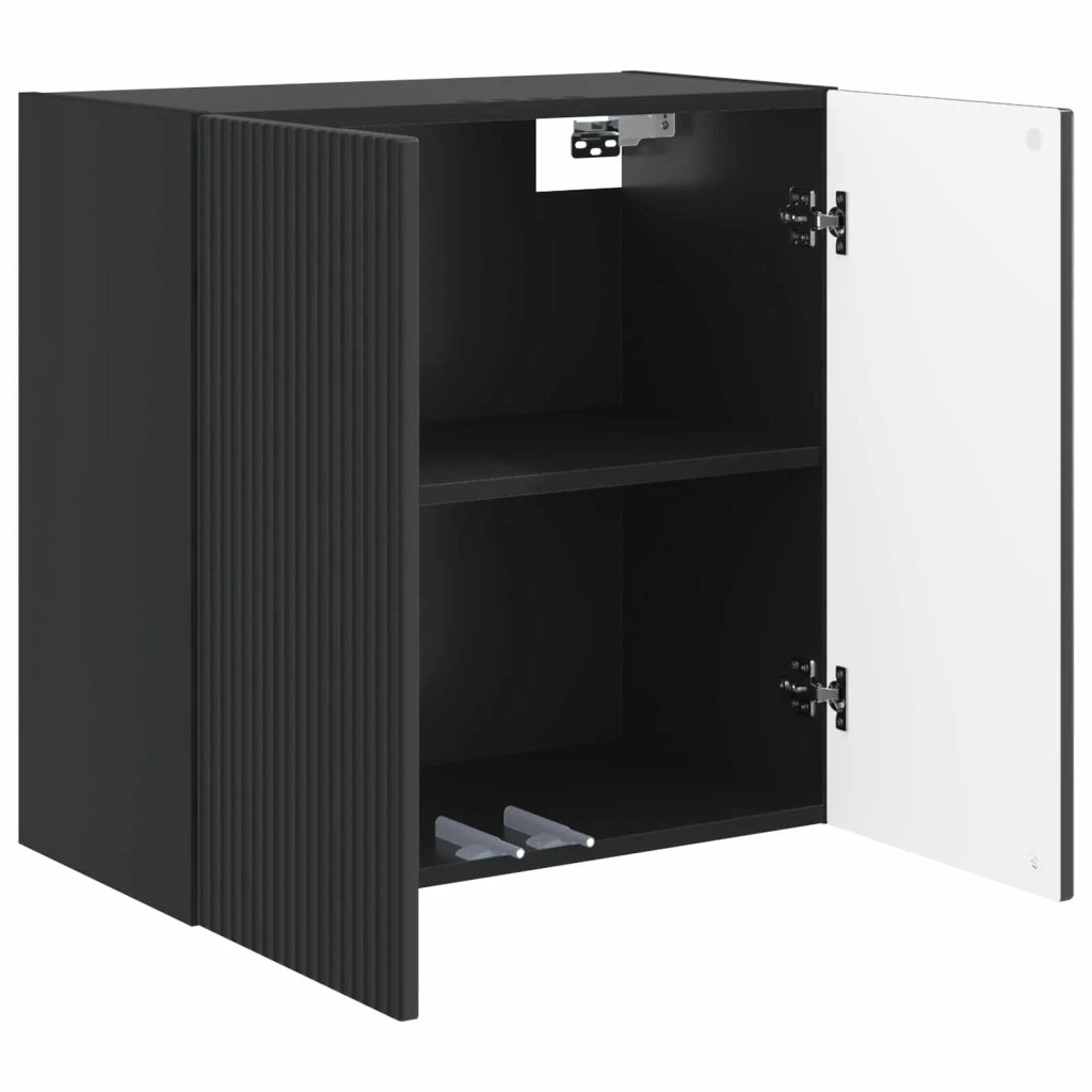 Mobiletto a muro Nero 59 x 31 x 60 cm Legno ingegnerizzato 898406