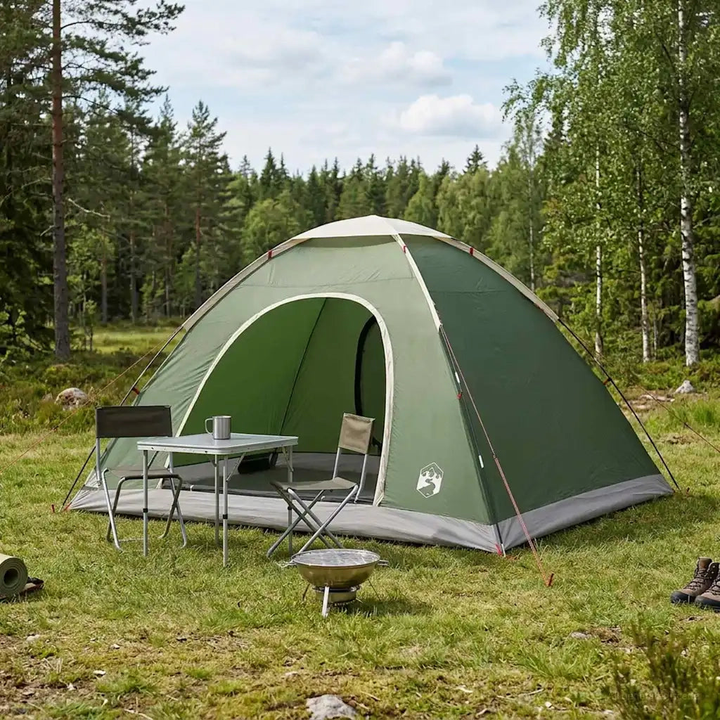 Tenda da campeggio con tetto Verde 335 x 275 x 180 cm 42028637