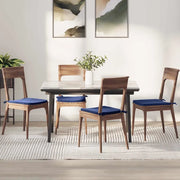 Cuscini per Seduta 4 pcs Blu Polizia 40 x 40 x 3 cm Velluto 42015217