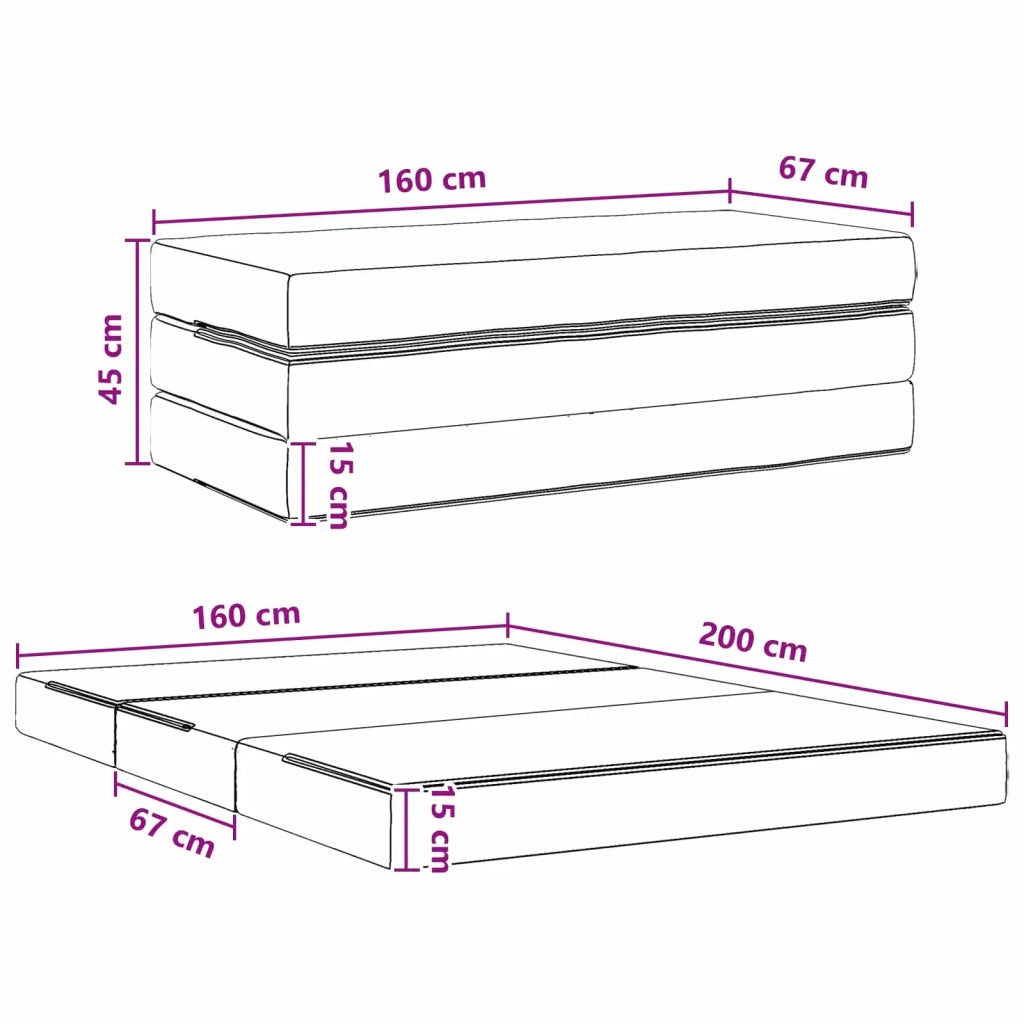 Divano Letto Pieghevole 160 x 67 x 45 cm Verde Scuro 900241