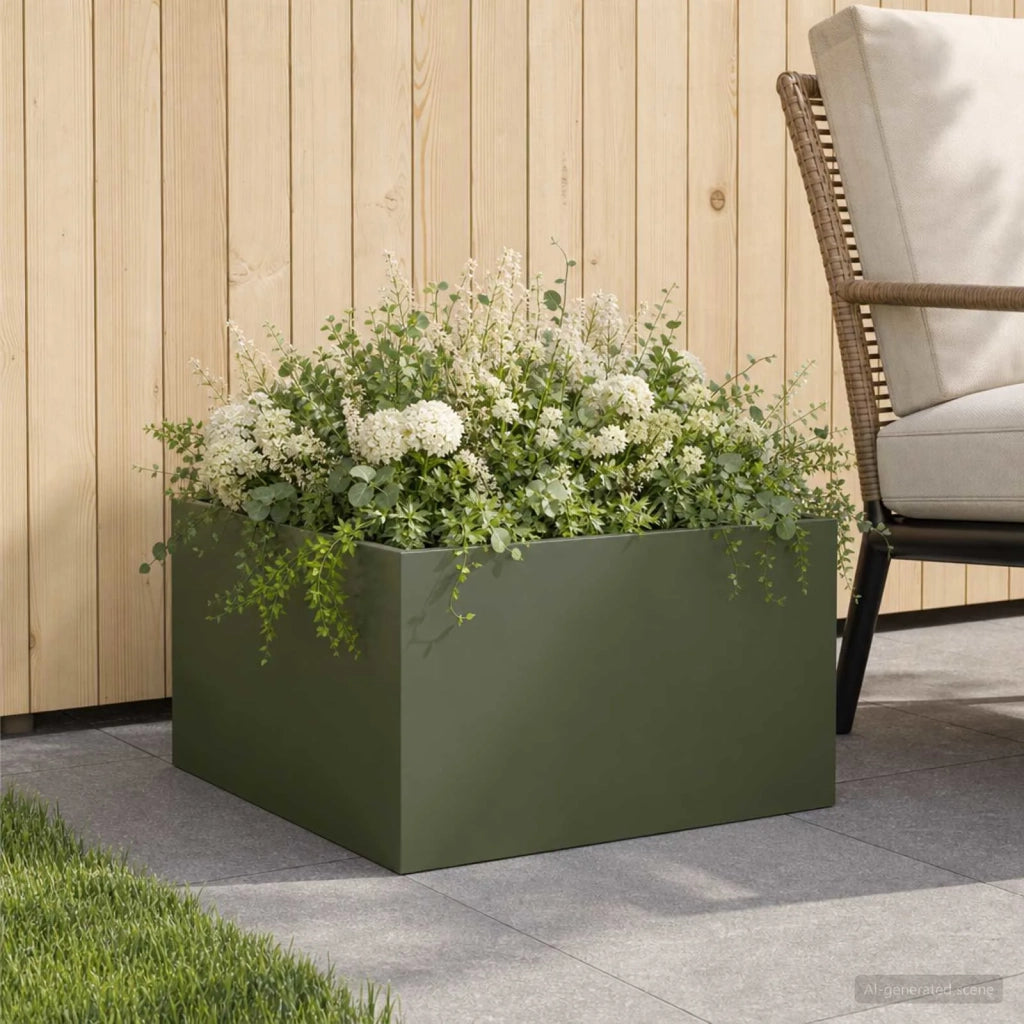 Vaso da giardino Verde Oliva 60 x 60 x 30 cm 8005056