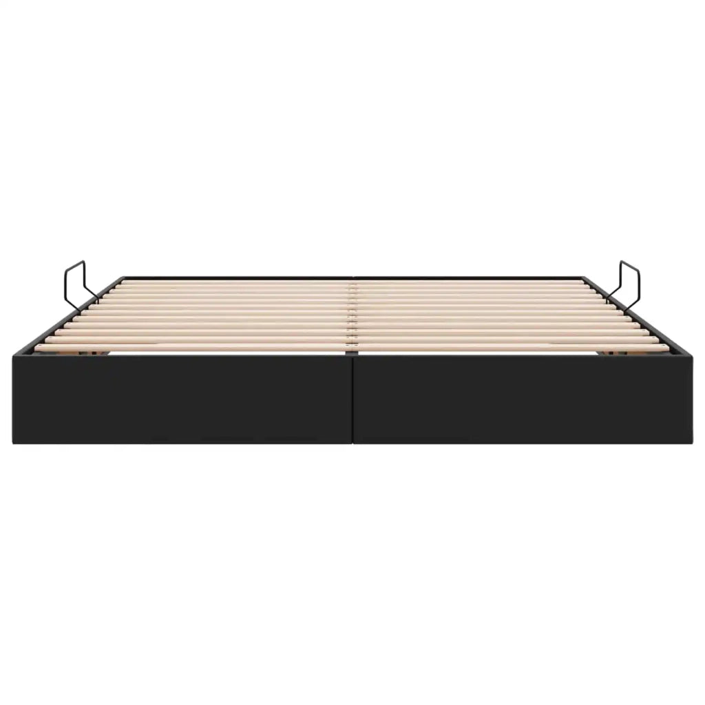 Letto ottomano Nero 160 x 200 cm Pelle Sintetica 3442778