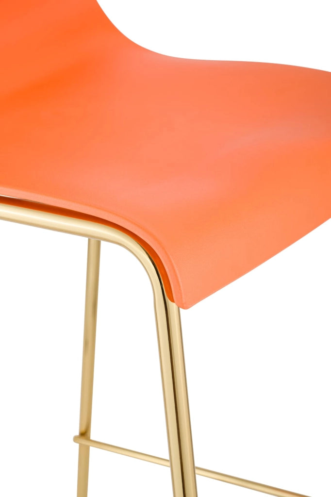 Sgabello da bar Hoover in plastica 4 piedi oro 5