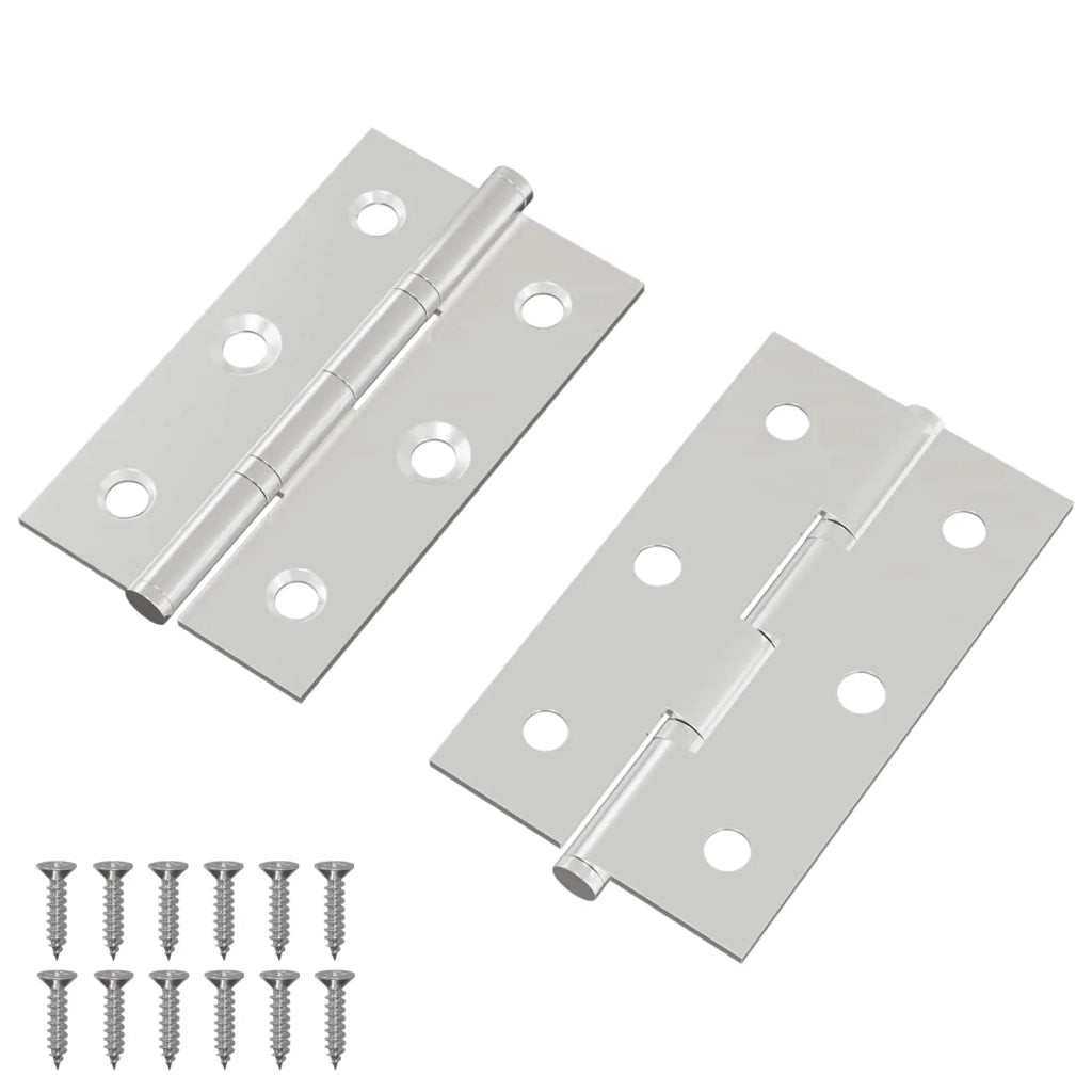 Cerniera Tinta unita 2 pcs Argento 58 x 35 x 1 mm Acciaio 864665