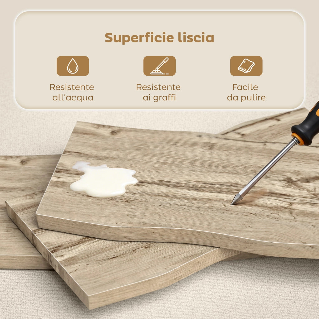 Tavolino da Caffè Stile Nordico 100x50x45 cm con Piedini Regolabili in Legno e Acciaio Nero e Rovere