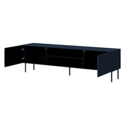 Cesara, Mobile Porta tv un Ripiano, 200x42x57h cm blu