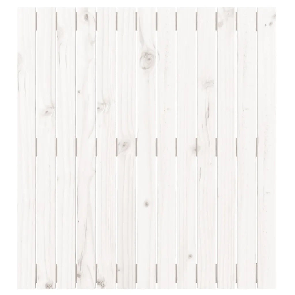 Testiera da Parete Bianca 82,5x3x90cm in Legno Massello di Pino 824904