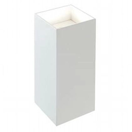 Tower - Applique Squadrato Da Parete Tubolare A Led 6W+6W A Doppia Luce Fredda Colore Bianco