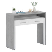 Opaglio, Scrivania Modulabile, 98.6x36.6x86.9h cm Grigio