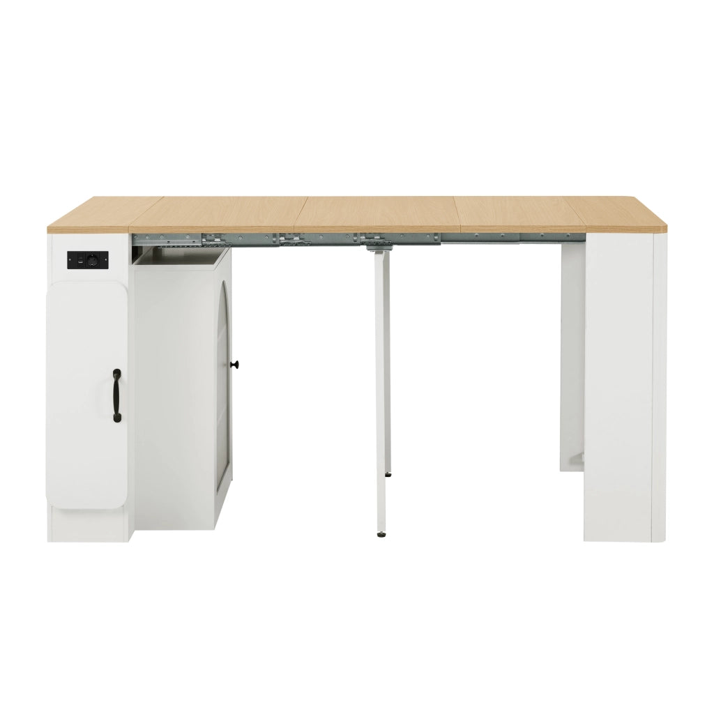 Tavolo da Pranzo Allungabile con Ruote e Piano Rimovibile ¨C MINIMAL ¨C Bianco