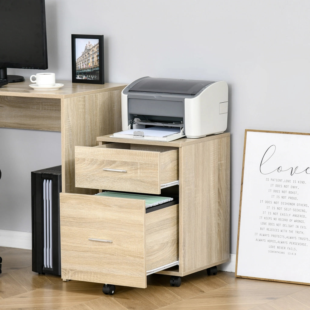 Scrivania con cassetti ¨C zephmum ¨C rovere 39.5x39x58.5 cm