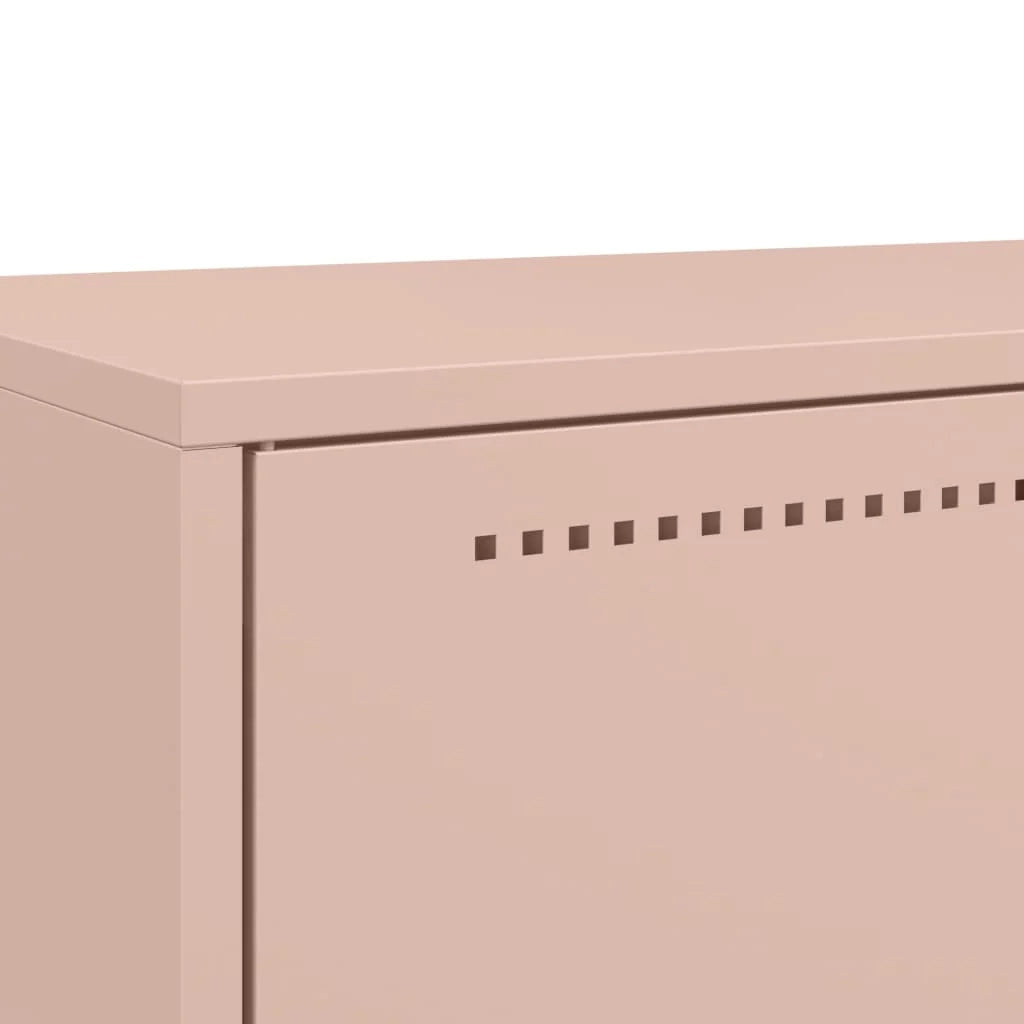 Buffet credenza cassettiera armadio mobile contenitore organizer cucina soggiorno salotto alto 68 x 39 x 111,5 cm acciaio rosa 02_0035164
