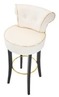 Sgabello Bar Luxy Crema cm 46X48X96