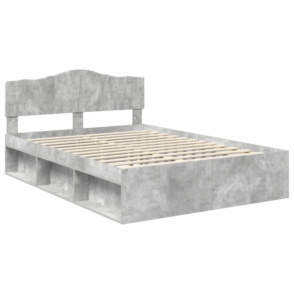 Struttura del letto Calcestruzzo 140 x 200 cm Pino massello 3412892