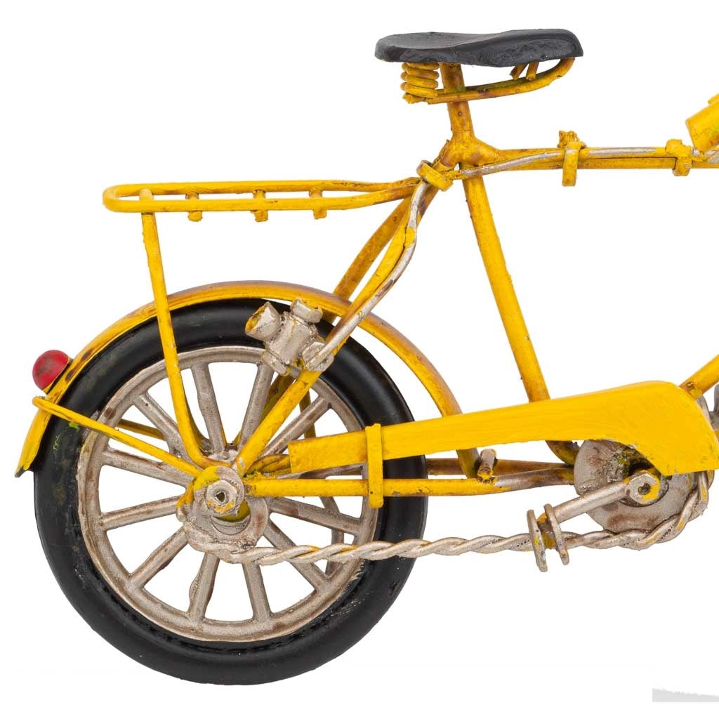 Bicicletta in metallo gialla 16,5x5,5x8,5h