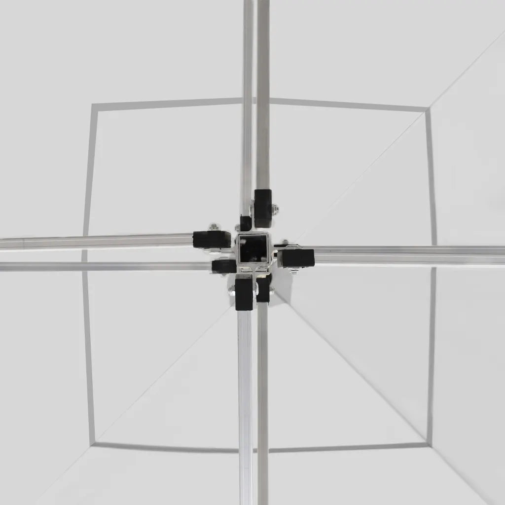 Gazebo Pieghevole con Pareti Alluminio 2x2 m Bianco 48934