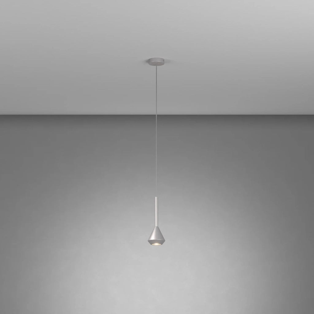 Sopsensione Moderna Aygo Metallo Color Alluminio 1 Luce Gu10