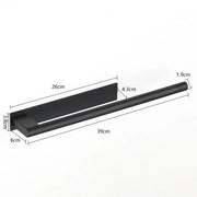 Maniglione per asciugamano - maniglione per bagno - Maniglione per asciugamano senza foratura - maniglione nero - 39*6*3,8 cm - Acciaio inossidabile - Nero