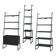 Set di 3 mobili con 3 ripiani a scala neri 03_0009385