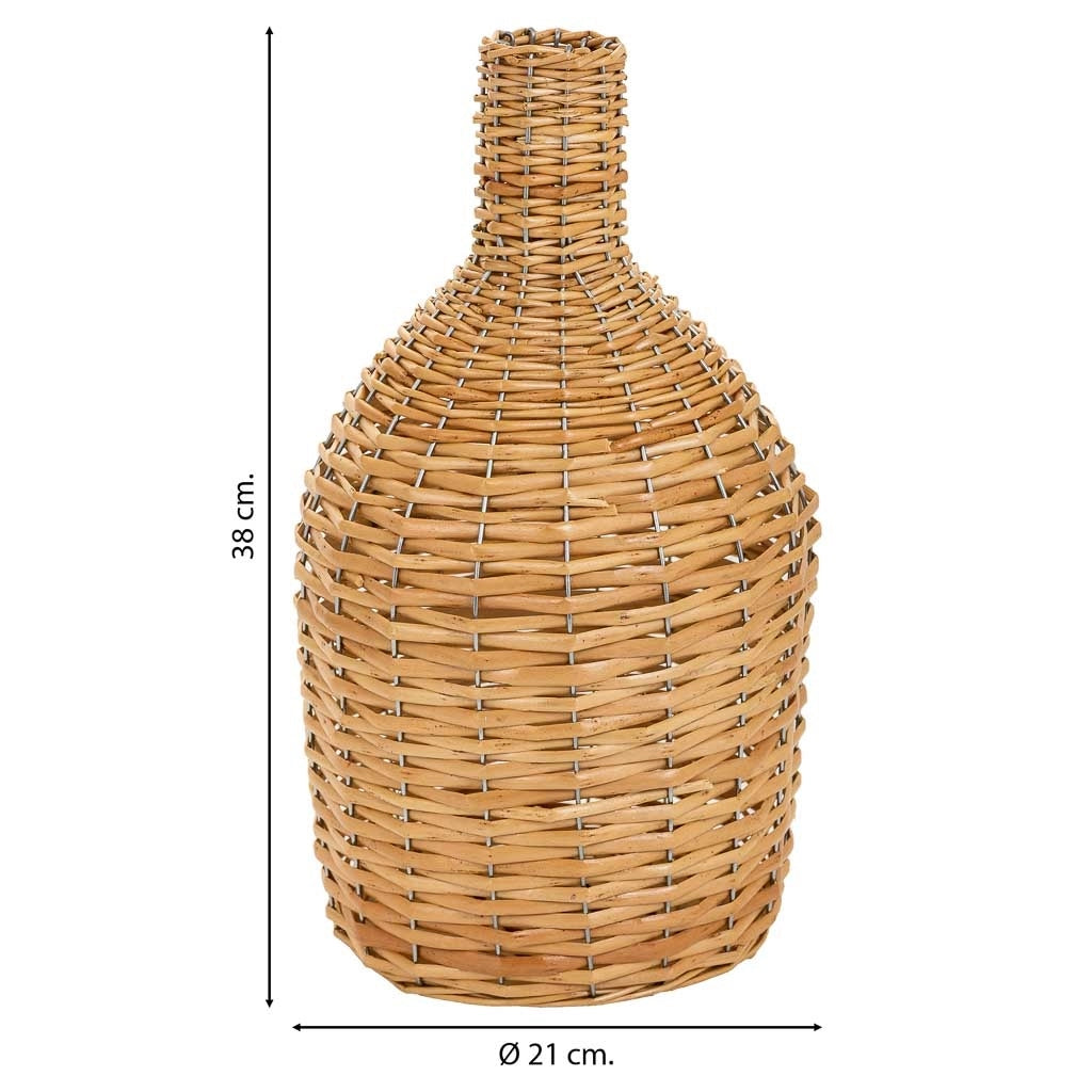 Vaso in vimini marrone d21x38h