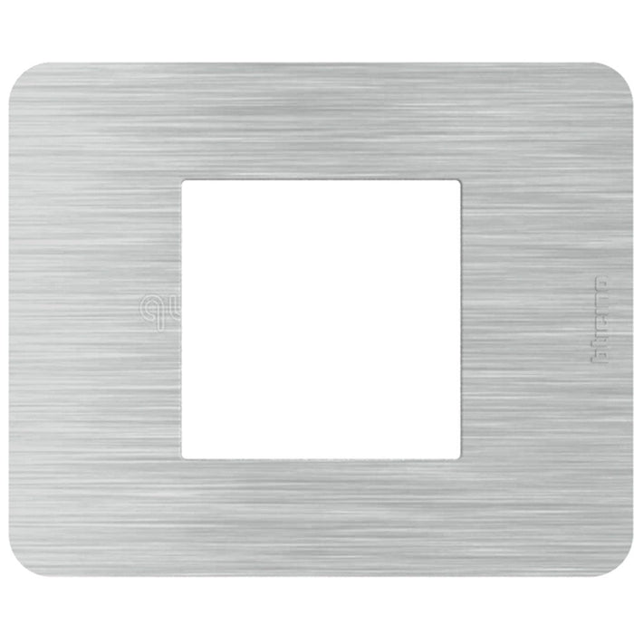 Placca Bticino MatixGO Effects 2 moduli alluminio JA4802EA