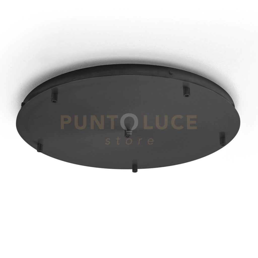 ALICE B T/6 - ROSONE IN METALLO NERO OPACO 6 FORI D.52CM