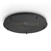 ALICE B T/6 - ROSONE IN METALLO NERO OPACO 6 FORI D.52CM