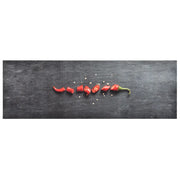 Tappetino da cucina lavabile 60 x 180 cm design moderno antiscivolo per interni ed esterni in poliammide nero 02_0046526