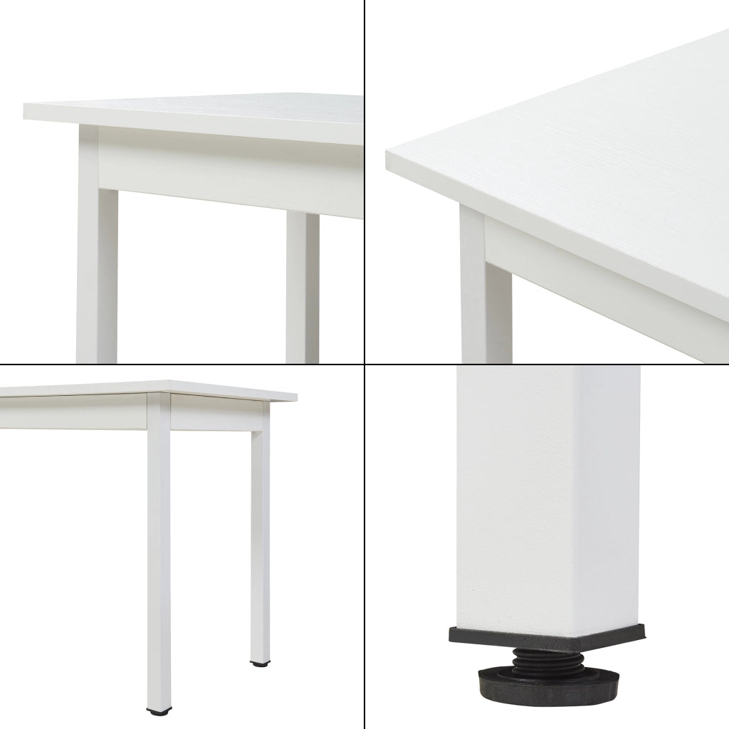 Tavolo da Pranzo Den Haag con Piano Rettangolare 140 x 60 cm - Bianco [en.casa]