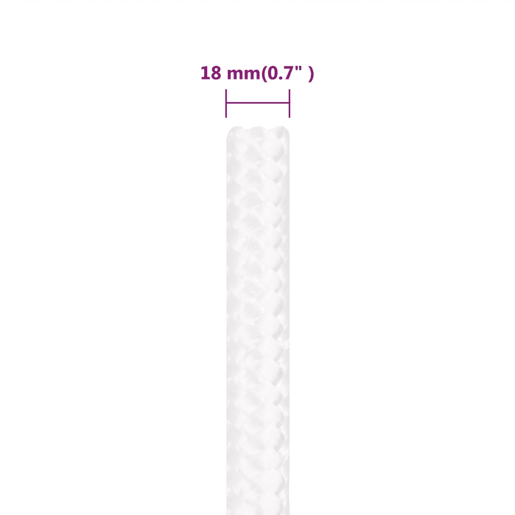 Corda per barca Completamente Bianca 18 mm 100 m in Polipropilene 152578